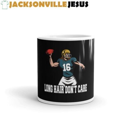 Trevor Lawrence Long Hair White glossy mug